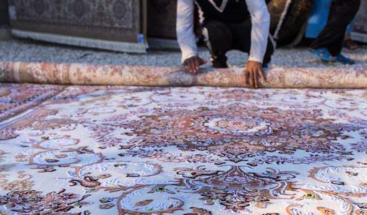 روش اصولی لول کردن قالی در قالیشویی باغستان
